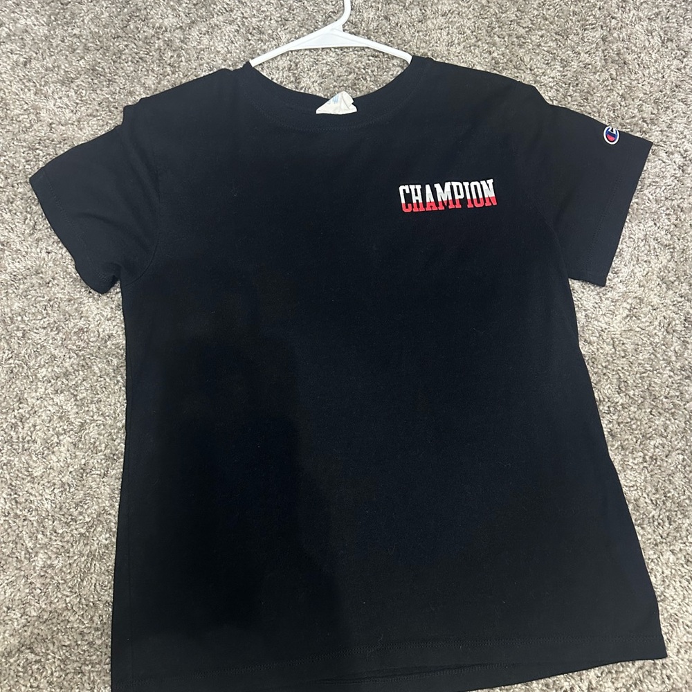 Champion Kids Black and Red Logo T-Shirt